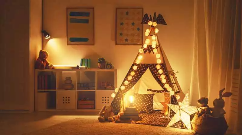 Уютная атмосфера правильное освещение для детской комнаты